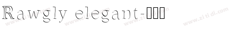 Rawgly elegant字体转换
